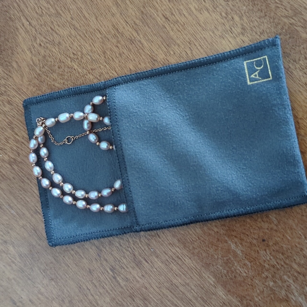 Astley Clark pink pearl and rose gold vermeil choker